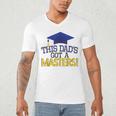 Masters Degree Proud Dad Graduation Shirt MBA Social Work Men's V-Neck T-Shirt