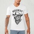 Meowdy Cat Cowboy Western Graphic Cat Lady Cat Dad Men's V-Neck T-Shirt Meowdy Cat Cowboy Western Graphic Cat Lady Cat Dad Men's V-Neck T-Shirt