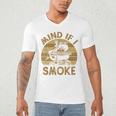 Mind If I Smoke BBQ Barbeque Grilling Chef Dad Men's V-Neck T-Shirt Mind If I Smoke BBQ Barbeque Grilling Chef Dad Men's V-Neck T-Shirt