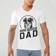 Mini Aussie Dad Dog Owner For Men Dad Christmas Men's V-Neck T-Shirt