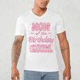 Mom And Dad Of The Birthday Girl Coquette Family Matching Men's V-Neck T-Shirt
