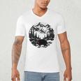 Monster Squonk In Forest Folklore Cryptid Introvert Men's V-Neck T-Shirt Monster Squonk In Forest Folklore Cryptid Introvert Men's V-Neck T-Shirt