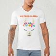 No Prob Llama Birthday Graduation Women Kids Girls Men's V-Neck T-Shirt