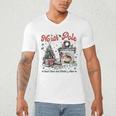 North Pole Book Club Book Lover Bookish Bookworm Christmas Men's V-Neck T-Shirt