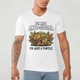 Not Anti Social Im Just A Turtle Sarcastic Introvert Humor Premium Tri-Blend Men's V-Neck T-Shirt Not Anti Social Im Just A Turtle Sarcastic Introvert Humor Premium Tri-Blend Men's V-Neck T-Shirt