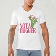 Not a Hugger Sarcastic Introvert Cactus Theme Women Men's V-Neck T-Shirt