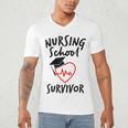 Nursing School Survivor Women Graduation RN Gift Shirt Men's V-Neck T-Shirt