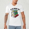 It Is Okay To Be a Grumpy Old Man Book Lover Premium Men's V-Neck T-Shirt