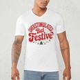 Overstimulated But Festive – Christmas Introvert Humor Men's V-Neck T-Shirt