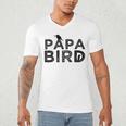 Papa Bird Father Day Dad Birds Quote Saying Men's V-Neck T-Shirt