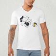 Peanuts Graduation Squad Snoopy Woodstock Raglan Baseball Tee Men's V-Neck T-Shirt