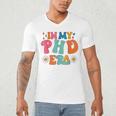 In My Phd Era Groovy Phd Graduation Future Doctor Men's V-Neck T-Shirt
