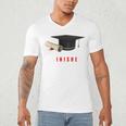 PhD Graduation Celebration For Finished Phd Grad Men Women Men's V-Neck T-Shirt