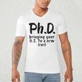 Phd Shirt Bs Doctorate Graduation Doctoral Men's V-Neck T-Shirt