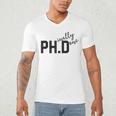 PhD Shirt Phinally Finally Done Graduation Her Men's V-Neck T-Shirt