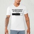 Phlebotomist In Progress Phlebotomy School Graduation Men's V-Neck T-Shirt