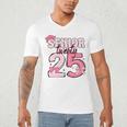 Pink Coquette Bow Senior 2025 Back To School Graduation Girl Men's V-Neck T-Shirt