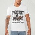 Please Be Patient With Me I'm From The 1900s Vintage Raglan Baseball Tee Men's V-Neck T-Shirt