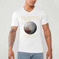 Pluto Never Forget 1930-2006 Planet Space Science Nostalgia Premium Tri-Blend Men's V-Neck T-Shirt