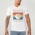 Pluto Never Forget Space Nostalgia Astronomy Humor Men's V-Neck T-Shirt Pluto Never Forget Space Nostalgia Astronomy Humor Men's V-Neck T-Shirt
