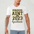 Proud Aunt Of A 2023 Graduate Family Matching Graduation Men's V-Neck T-Shirt