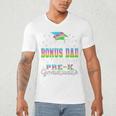 Proud Bonus Dad Of PreK School Graduate 2024 Graduation Premium Men's V-Neck T-Shirt