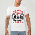Proud Mom Of a Lacrosse Senior 2022 Graduation Men's V-Neck T-Shirt