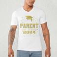 Proud Parent Of Two 2024 Graduate Class 2024 Graduation Premium Men's V-Neck T-Shirt