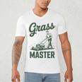 Push Lawn Mower Legend Grass Master Dad Mowing Men's V-Neck T-Shirt