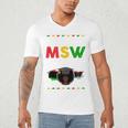 Queen MSW Social Work Grads Masters Graduation Men's V-Neck T-Shirt