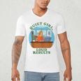 Quiet Girl Loud Results Introvert Office Staff Secretary Men's V-Neck T-Shirt