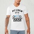 Race Car Racing Family Dada Pit Crew Birthday Party Men's V-Neck T-Shirt