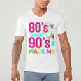 Retro 1980s 80's Baby 1990s 90's Made Me Nostalgia Vibes Premium Tri-Blend Men's V-Neck T-Shirt