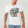 Retro Old Cassette Tape Cartoon With Walker Nostalgia Premium Tri-Blend Men's V-Neck T-Shirt