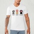 Rock Paper Scissors Hand Game Cute Paw Cat Introvert Men's V-Neck T-Shirt Rock Paper Scissors Hand Game Cute Paw Cat Introvert Men's V-Neck T-Shirt