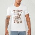 Rodeo Dad Western Cowboy Daddy Family Matching Father's Day Men's V-Neck T-Shirt