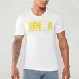 Senior 2018 Class President-School Colors Graduation Men's V-Neck T-Shirt