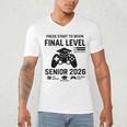 Senior 2026 Final Level Gamer Graduation 2026 Men's V-Neck T-Shirt