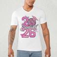 Senior 2026 Graduation Girls Coquette Pink Bow Class Of 2026 Premium Men's V-Neck T-Shirt