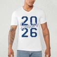 Senior 2026 Graduation Varsity Navy Blue On The Back Men's V-Neck T-Shirt