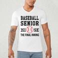 Senior Class Of 2025 Baseball Senior Night Graduation Party Men's V-Neck T-Shirt