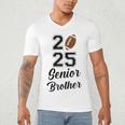 Senior Football Brother Class Of 2025 Graduation Graduate Men's V-Neck T-Shirt