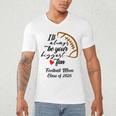 Senior Football Mom Class Of 2026 Graduation Graduate Men's V-Neck T-Shirt