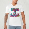 Senior Year 2022 Class Of 2022 Graduation Tie Dye Groovy Men's V-Neck T-Shirt