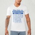 Silent Girls Are DangerousFor Quiet Introvert Girl Men's V-Neck T-Shirt Silent Girls Are DangerousFor Quiet Introvert Girl Men's V-Neck T-Shirt