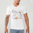 Splash Water Frutiger Aero Y2K Style Clownfish Men's V-Neck T-Shirt Splash Water Frutiger Aero Y2K Style Clownfish Men's V-Neck T-Shirt
