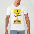 Star Graduate Second Grade Graduation Trophy Cup Men's V-Neck T-Shirt