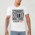 Straight Outta Middle School Graduation Shirt Class Of 2022 Men's V-Neck T-Shirt