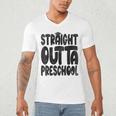Straight Outta Preschool Graduation Cap Gown 2022 Cute Men's V-Neck T-Shirt