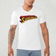Super Dad Superdad Superhero Dad Men's V-Neck T-Shirt Super Dad Superdad Superhero Dad Men's V-Neck T-Shirt